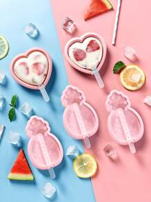 Joivida 1 molde de silicona para helados, molde DIY para paletas - Rosa - Ver 2