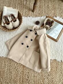 SHEIN Baby Girl Casual Overcoat For Autumn/Winter