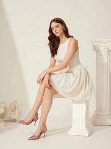 CUCCOO CHICEST Cuccoo 女士时尚优雅蕾丝高跟鞋 - 淺灰紫 - 查看 11