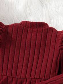 Genkimix Kids 2件套女童休闲运动舒适长袖连帽服装，秋季 - 酒紅色 - 查看 6