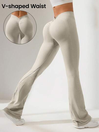 Easithlete Pantalón de chándal plisado ajustado de color liso, de uso casual para todos los días