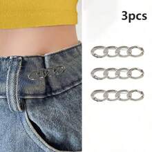 1/2/3/4pcs Invisible Waist Adjuster Buckle, Jeans & Skirts Waist Reducer, No Sewing Required, Detachable