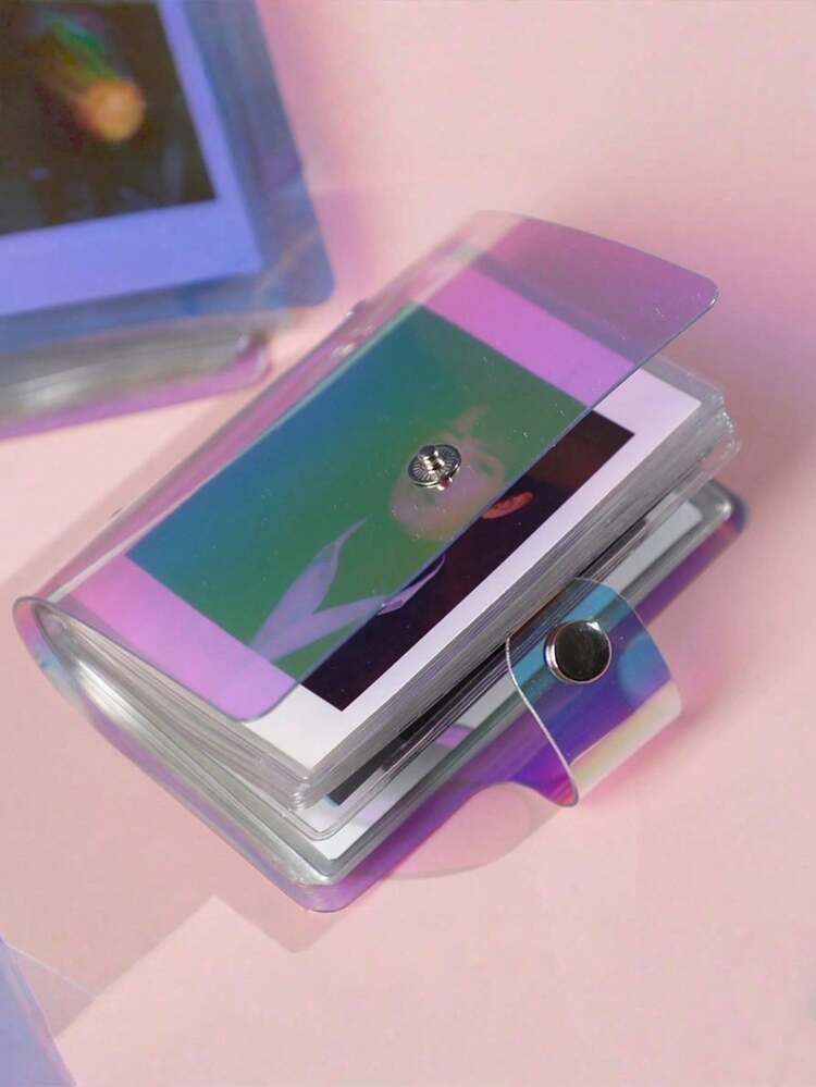 SHEIN 1/2/3/4 Album ảnh màu ngẫu nhiên Quay lại trường Album ảnh laser mini 3 inch Album ảnh Sổ tay lưu trữ thẻ nhỏ - Nhiều màu - Xem 13