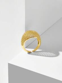 MOTF PREMIUM NHẪN ĐƠN MẠ VÀNG 18K ĐỘC ĐÁO - Vàng - Xem 3