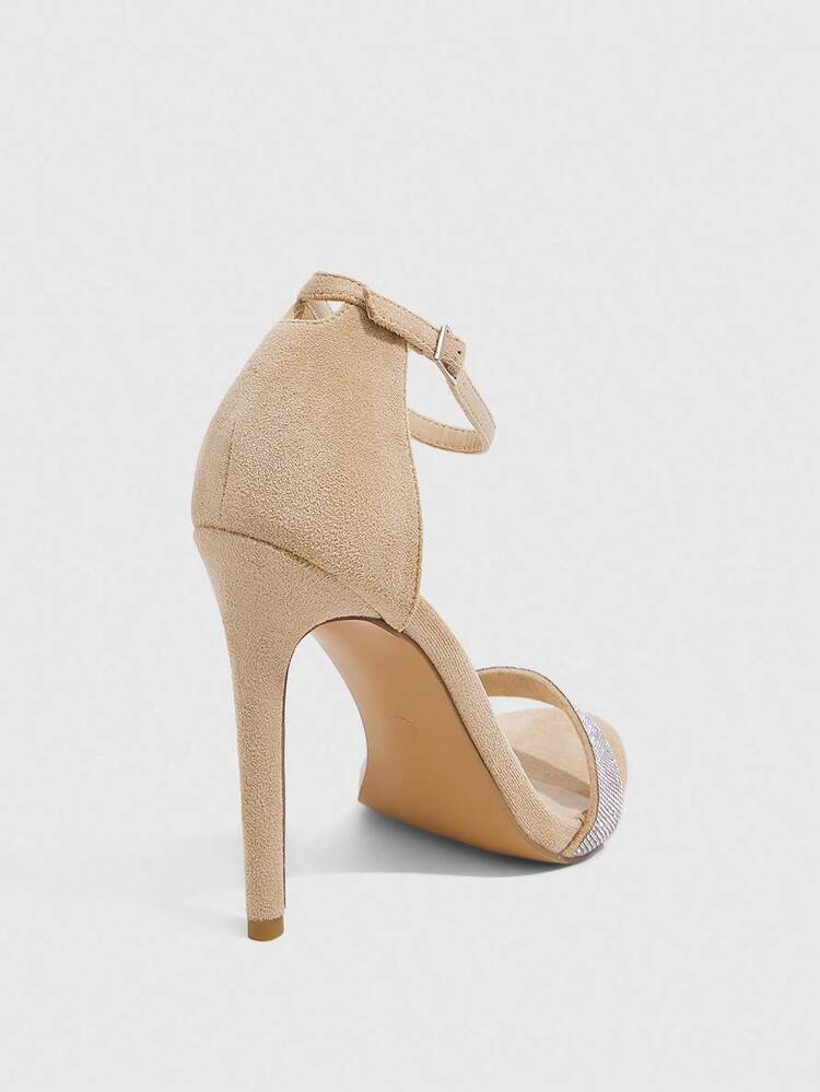 CUCCOO SZL Women's Fashionable Elegant High Heel Sandals With Rhinestone Decoration