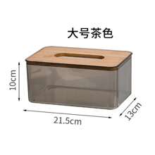 SHEIN 1 pieza Caja de pañuelos de acrílico, Soporte de hoja de secado de acrílico para lavandería, Dispensador rectangular de hoja de secado de mesa de 3 tamaños (11/18/21 cm) transparente