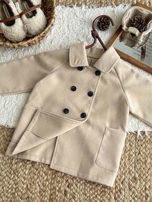 SHEIN Baby Girl Casual Overcoat For Autumn/Winter