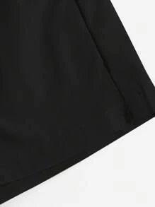 SHEIN Essnce Plus Size Women Summer Shorts, Casual,Summer Concert Rave,Gyaru