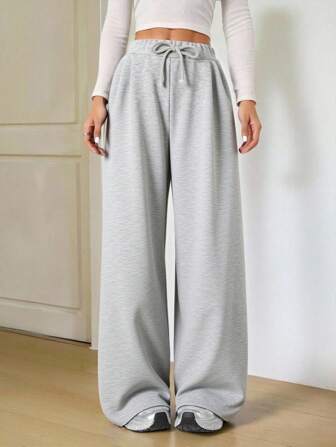 Sweetra Young 抽绳阔腿直筒休闲裤