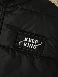 Genkimix Kids 男童字母印花拉链冬季夹克 - 彩色 - 查看 7