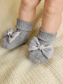 Cozy Pixies 2 pary dziewczęcych, ślicznych, krótkich skarpetek termicznych z kokardką, odpowiednich do codziennego noszenia - Wielokolorowe - Zobacz 10