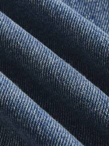 Bohemela 大码休闲梭织牛仔低腰宽松哈伦裤 - 藍色 - 查看 8