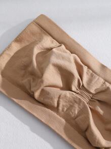 SHEIN 3件套休闲舒适简约无缝纯色无钢圈褶皱无衬里女士文胸套装 - 彩色 - 查看 6