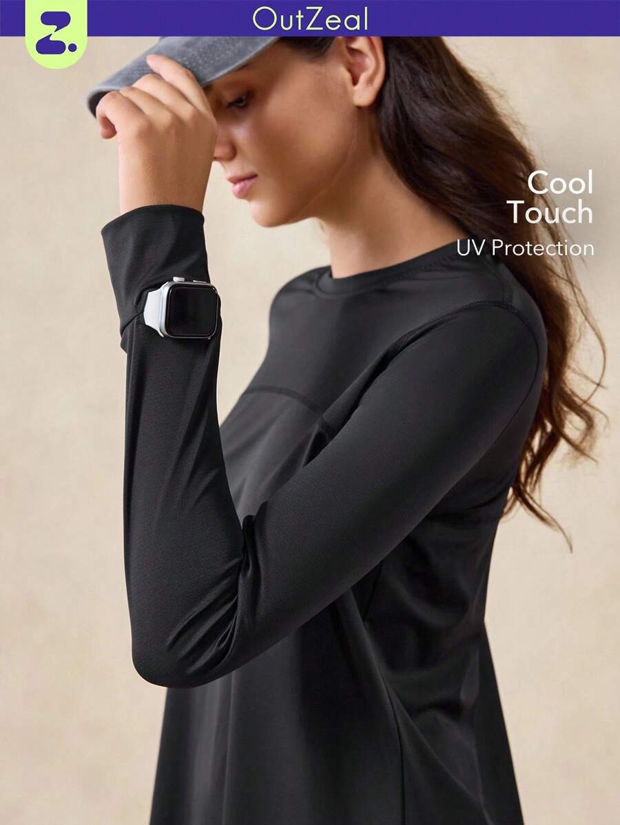 OutZeal SunProof UPF50+ Cooling Sun Protection Long Sleeve Tee Women With Watch Window