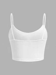 SHEIN EZwear 3件裝黑色藍色白色女款修身短版休閒背心，適合夏季 - 彩色 - 查看 5