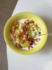 Zazumi Ins-Style Solid Color Round American Salad, Dessert And Breakfast Bowl, Ceramic Tableware - Multicolor - View 3