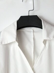 Franclia Women's Shirt With Oblique Placket Design And Cuff Decoration Fall Cloth For Women