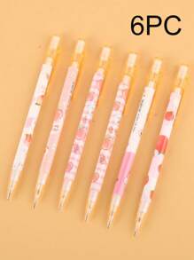 6支装 0.5毫米 随机可爱自走式绘图铅笔 适合小学生返校 - 粉色 - 查看 11
