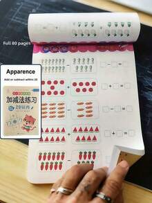 SHEIN 1pc Mathematics Daily Practice Book For Addition, Subtraction, Decomposition And Composition, 80 Pages. Addition And Subtraction Within 10/20/50/100 Mathematical Exercise