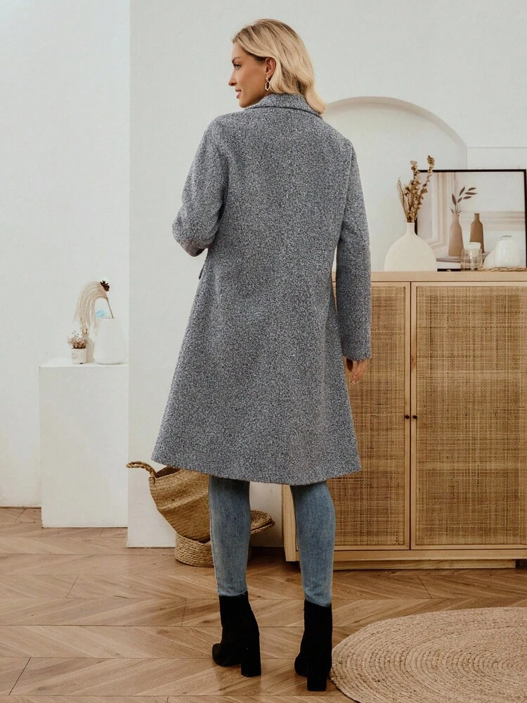 Chaqueta casual y versátil para mujer, abrigo gris de otoño/invierno, abrigo de otoño para mujer, ropa de otoño para mujer, abrigos para mujer, ropa de invierno para mujer, abrigo de invierno, chaqueta de invierno para mujer, ropa de vuelta al colegio