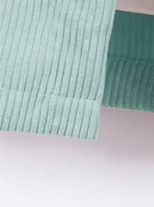 SHEIN 男童休閒中性素色燈芯絨外套襯衫雙口袋翻領秋冬款不含T恤