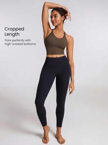 GLOWMODE FeatherFit™ Crisscross Hoạt động Xe tăng Hỗ trợ ánh sáng Thấp Yoga Hằng ngày - Cảm hứng quế - Xem 3