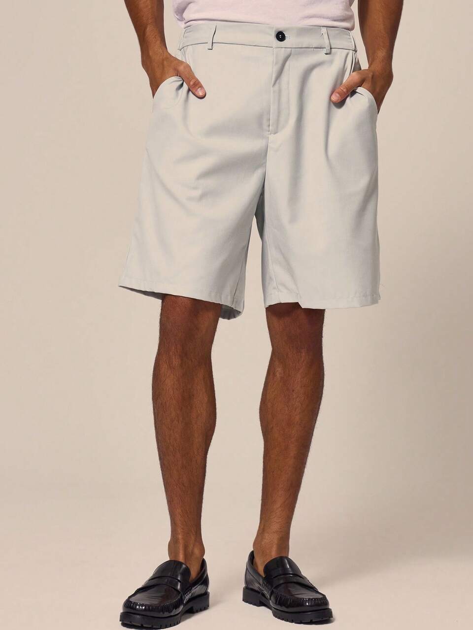 Maßgeschneiderte Bermuda-Shorts mit Knopfverschluss, nur für Frühling Sommer Urlaub Minimalismus
