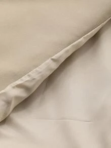 DAZY 女士腰带翻领中长款宽松休闲风衣外套秋冬 - 卡其色 - 查看 7