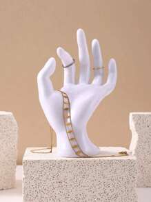 SHEIN 手工制作的艺术造型桌面收纳架，适合展示戒指、手镯、手表等物品