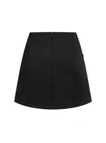 Ellevyn Women's Elegant Business Versatile Short Pencil Skirt, Suitable For All Seasons  Teacher Outfits For Women  Old Money Style   Fall Women Clothes    Fall Women Clothes   
Pleated Skirt  Black Crop Skirt