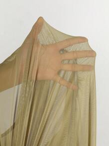 Roylia Green INS Mesh Off Shoulder Fashionable Elegant Sexy Bodysuit - Green - View 7