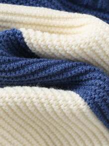 Cozy Pixies Baby Boy Cartoon Bear Striped Pattern Crew Neck Long Sleeve Sweater,In Fall/Winter