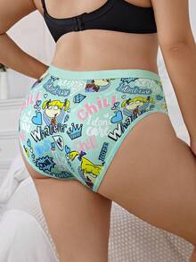 Nick 90s | SHEIN 加大尺寸卡通人物图案可爱内裤 - 彩色 - 查看 7