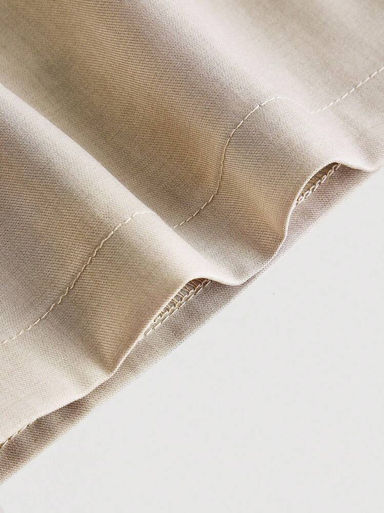 SHEIN MOD 女士时尚休闲裙裤，侧拉链开合 - 灰色 - 查看 4