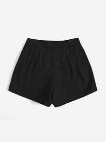 SHEIN Essnce Plus Size Women Summer Shorts, Casual,Summer Concert Rave,Gyaru