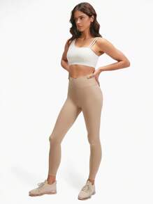 GLOWMODE FeatherFit™ Asymmetric Strap Sports Bra - White - View 9