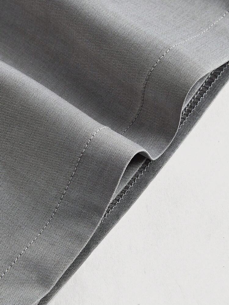 SHEIN MOD 浅灰色休闲短裤，带侧袋，夏季 - 淺灰色 - 查看 4