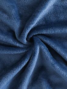 SHEIN 2 件套小男孩卡通恐龙刺绣圆领长袖上衣和长裤柔软舒适双面法兰绒睡衣套装，冬季