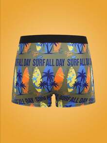 Notgurli Men's Tropical Print Casual Swim Trunks - Multicolor - View 10