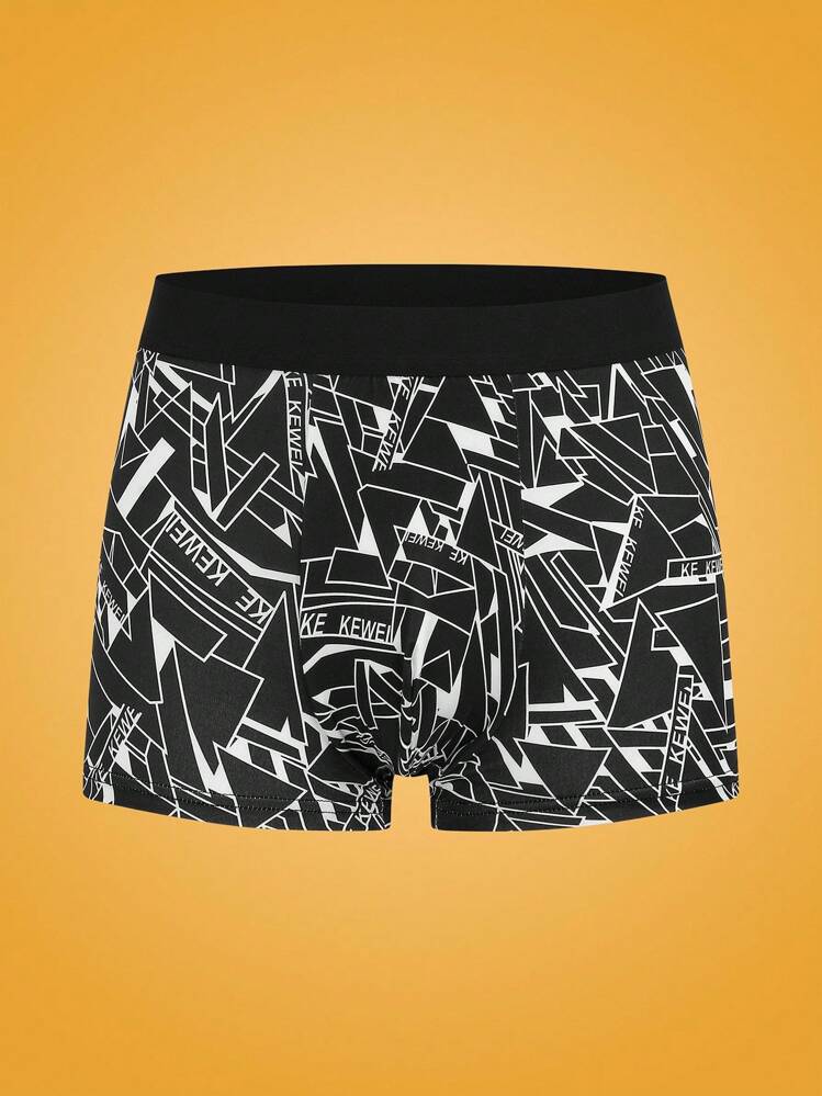 Notgurli Men Color-Blocked Edge Full Print Boxer Shorts (Set Of 5) - Multicolor - View 13