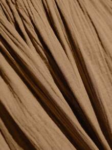 Bóhologie Green Printed Long Summer Of Shoulder Dress - Camel - View 5