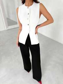 Firerie Áo khoác nhẹ họa tiết trái tim kim loại thanh lịch dành cho nữ, hàng mới về mùa xuân/hè - trắng - Xem 4