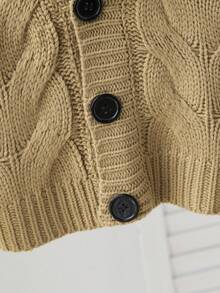 SHEIN Young Boys' Casual Button-Up Shawl Neck Long Sleeve Cardigan Children Cardigan Boys Knit Cardigan Boys Sweater Kids Cardigan Toddler Boy Cardigan Toddler Boy Fall Clothes Boys Winter Clothes Boys Sweater Young Boy Clothes Boys' Solid Sweater