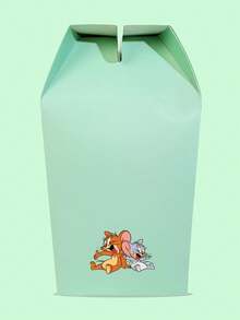 TOM & JERRY X SHEIN 字母和卡通图案礼品袋 - 抽绳派对礼品袋，适合生日、婚礼、婴儿送礼会、卡通收藏手提包 - 彩色 - 查看 2