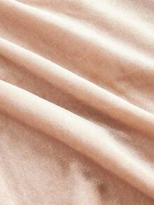 SHEIN MOD 大码浪漫卡其色仿鱼骨设计单肩连衣裙、晚宴服、正式礼服、舞会礼服、酒红色长裙、伴娘礼服、天鹅绒礼服、返校节礼服、文艺复兴礼服、复古礼服、新年、情人节、紧身胸衣礼服 - 卡其色 - 查看 4