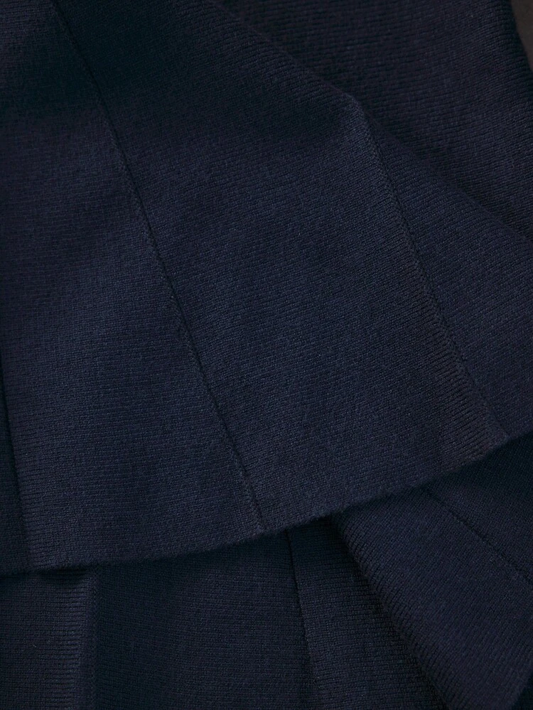 SHEIN Maija MAIJA Y2K Crop Knit Short Sleeve Mini Bodycon Sweater Dress