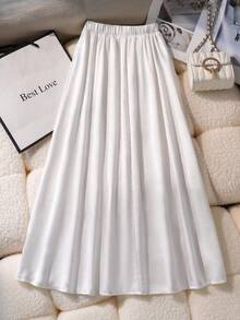 Tween Girl Elegant Solid Color Skirt, Summer