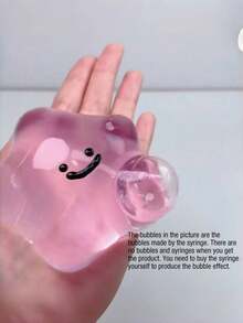 Zazumi 1pc Homemade Bubble Squeeze Toy Super Sticky Slow Rebound Stress Ball Fidget Sensory Toys For Adults Party Favors Birthday Gift Box Stuffing Summer Cool Play Stress Relief - Multicolor - View 6