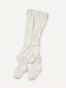 Cozy Pixies 1件装女宝宝可爱简约保暖厚实柔软舒适打底裤 - 白色 - 查看 11