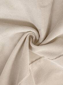 SHEIN 孕妇纯色口袋休闲百搭无袖连体裤 - 杏色 - 查看 5